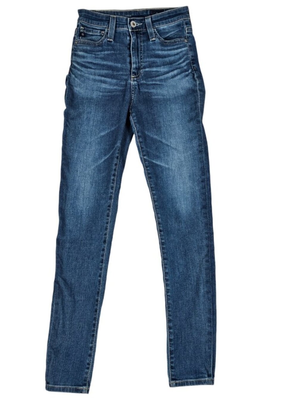 AG Adriano Goldschmied Womens The Mila Super High Rise Skinny Jeans 24x27 Blue